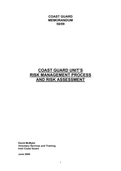 coast guard unit`s risk management process and risk assessment