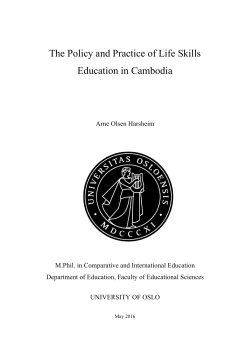 The Policy and Practice of Life Skills Education in - DUO