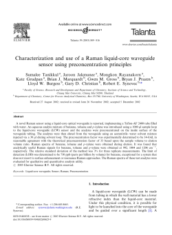 Characterization and use of a Raman liquid-core