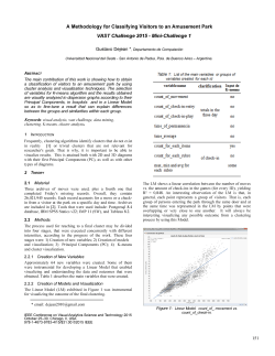 A Methodology for Classifying Visitors to an Amusement Park VAST