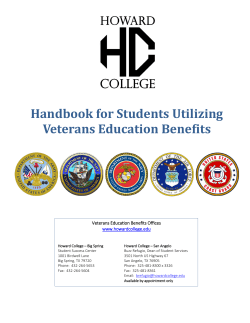 Handbook for Students Utilizing Veterans