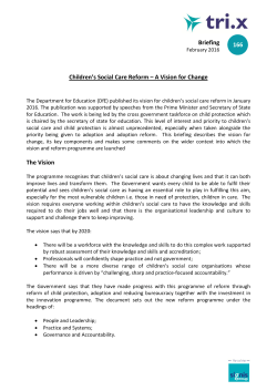 Children`s Social Care Reform