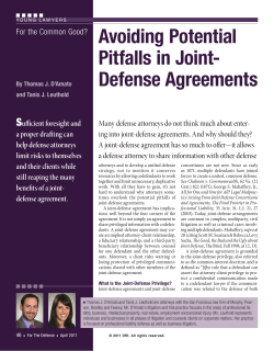 For the Common Good? Avoiding Potential Pitfalls in Joint