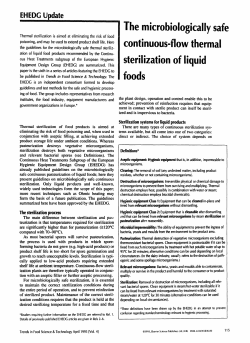 I The microbiologically safe I continuous-flow