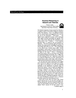 Practical Reasoning in Natural Law Theories