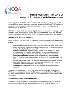 HEDIS Measures