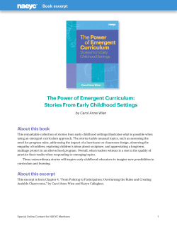 The Power of Emergent Curriculum