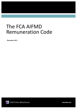 The FCA AIFMD Remuneration Code