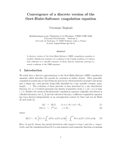 Convergence of a discrete version of the Oort-Hulst