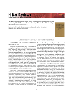 agribusiness and monopoly in midwestern agriculture - H-Net