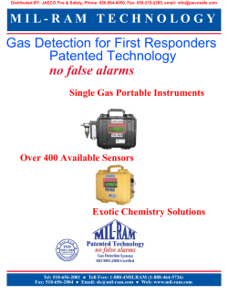 Gas Detection for First Responders Patented Technology no false