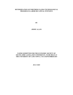 determination of whether uganda`technological progress is labor or