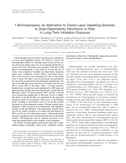1-Bromopropane, an Alternative to Ozone Layer Depleting Solvents