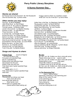 Perry Public Library Storytime A Sunny Summer Day&hellip;