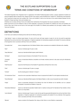definitions - Tickets - Scottish Football Association