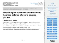 Mass balance of debris covered glaciers