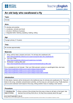 An old lady who swallowed a fly