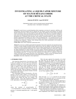 investigating a liquid-vapor mixture of sulfur hexafluoride at the