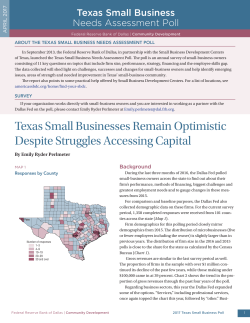 Texas Small Business Needs Assessment Poll