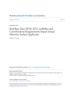 How REAL ID`s Credibility and Corroboration Requirements Impair