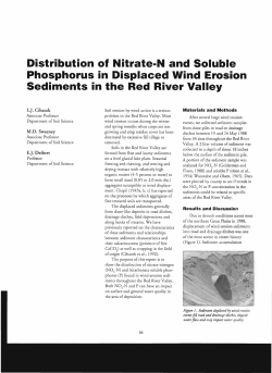 Distribution of Nitrate&middot;N and Soluble Phosphorus in Displaced Wind