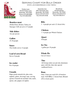 to our bulk portions menu - Jack`s Bar-B-Que