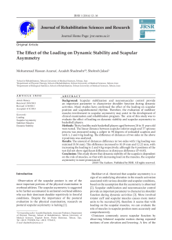 this PDF file - Journal of Rehabilitation Sciences and