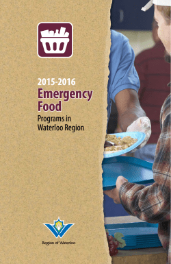Emergency Food Programs in Waterloo Region