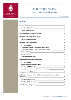 director`s policy - Office of Public Prosecutions