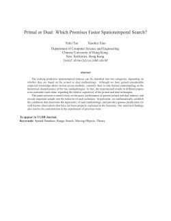 Primal or Dual: Which Promises Faster Spatiotemporal Search?