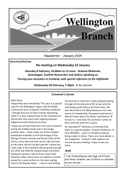 Jan - NZ Society of Genealogists