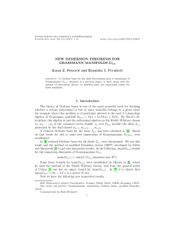 NEW IMMERSION THEOREMS FOR GRASSMANN MANIFOLDS