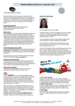 Read our Newsletter - Monkfield Medical Practice