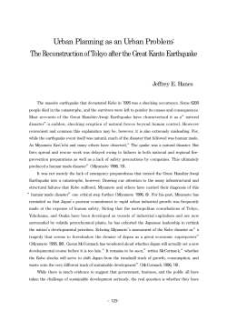 Urban Planning as an Urban Problem