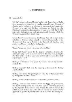 HKJC FOOTBALL BETTING LIMITED