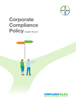 Corporate Compliance Policy &ndash; English Version