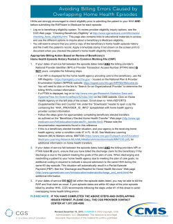 Avoiding Billing Errors Caused by Overlapping HH