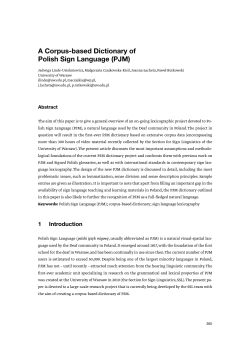 A Corpus-based Dictionary of Polish Sign Language (PJM)