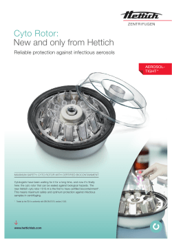 Cyto Rotor: New and only from Hettich