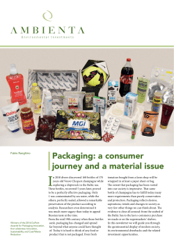 Packaging: a consumer journey and a material issue