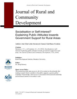 Explaining Public Attitudes towards Government Support for Rural