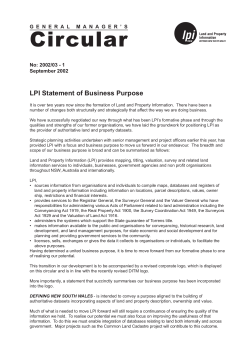 LPI Statement of Business Purpose