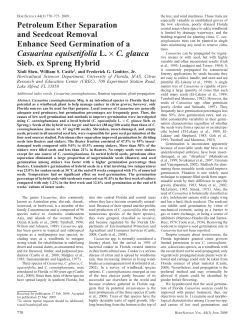 Petroleum Ether Separation and Seedcoat Removal Enhance Seed