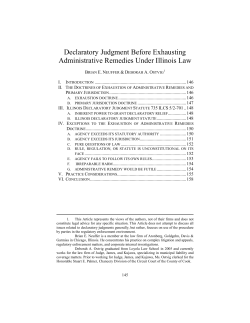 Declaratory Judgment Before Exhausting Administrative