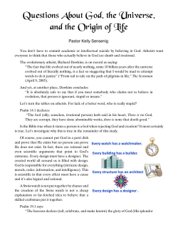 Questions About God, the Universe, and the Origin of Life by Pastor