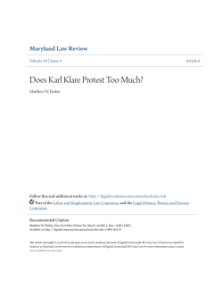 Does Karl Klare Protest Too Much?