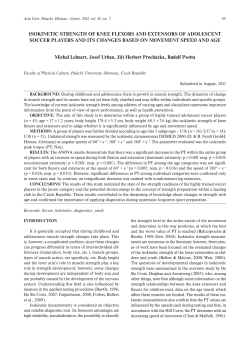 isokinetic strength of knee flexors and extensors of