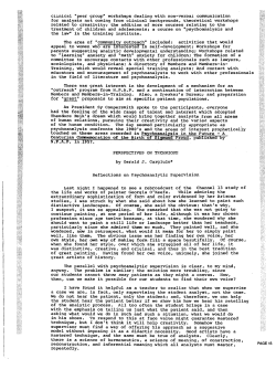 Perspectives on technique: reflections on