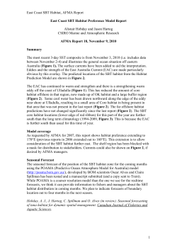 East Coast SST and SBT habitat preferences