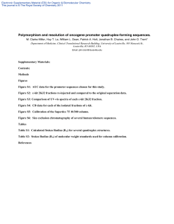 Polymorphism and resolution of quadruplex